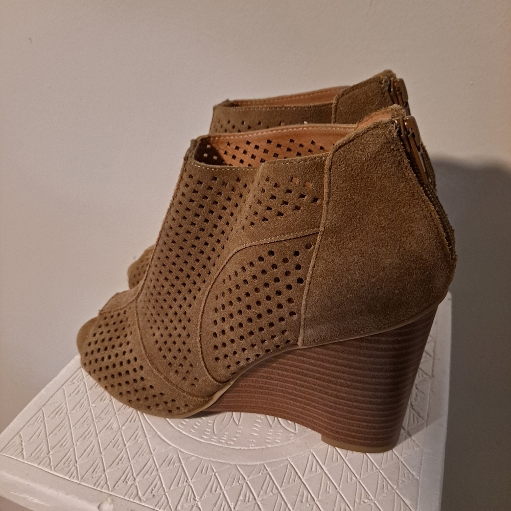 Wedge Peeptoe Bootie, New Without Tags